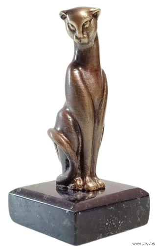 Статуэтка Пантера Бронза/Змеевик
