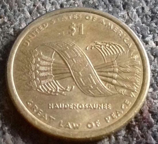 1 доллар США 2010 D, пояс Гайавата, стрелы