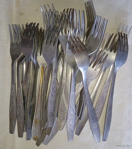 Вилки алюминий 30 шт. Цена за все. Внимательно прочитайте описание!