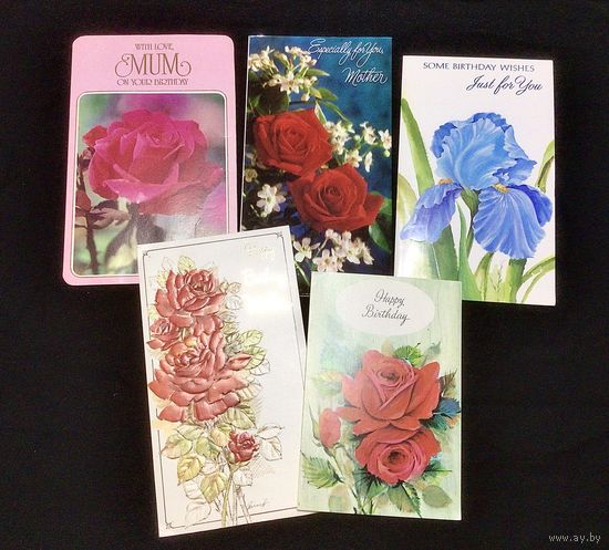 Открытки с Днём рождения маму винтажные Австралия 70-е годы ТОРГ