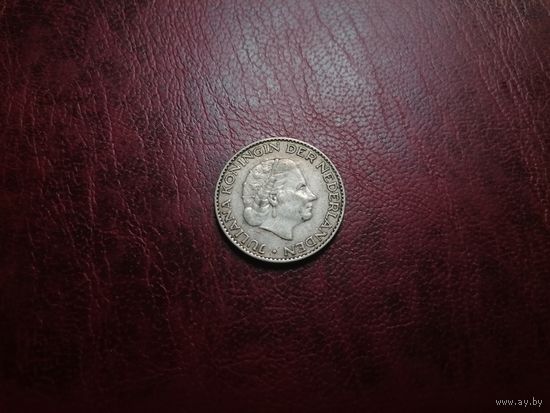 Нидерланды 1 гульден 1956 Ag 6.5г