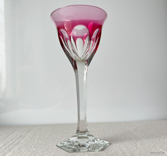 Бокал Moser Мозер цветной хрусталь винтаж клеймо