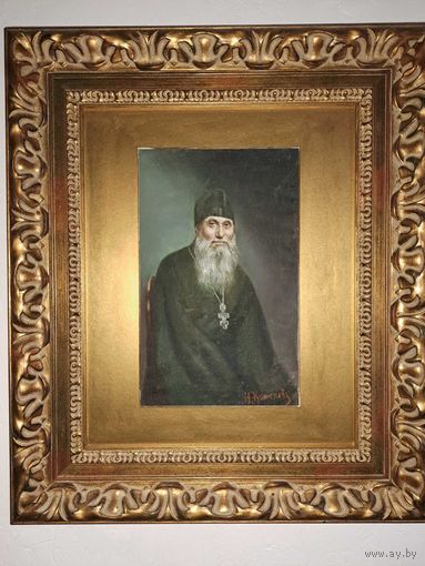 Картина холст,масло Священнослужитель.