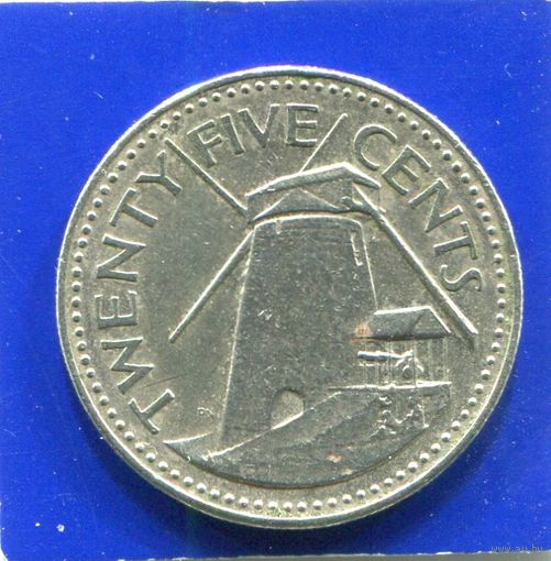 Барбадос 25 центов 1987
