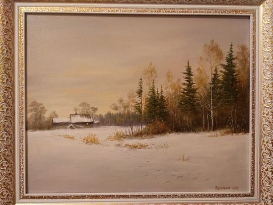 Картина маслом "Глухозимъе"