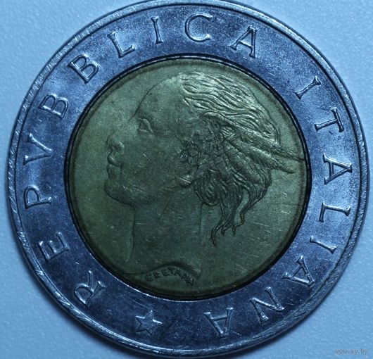 Италия, 500 лир, 1991 год