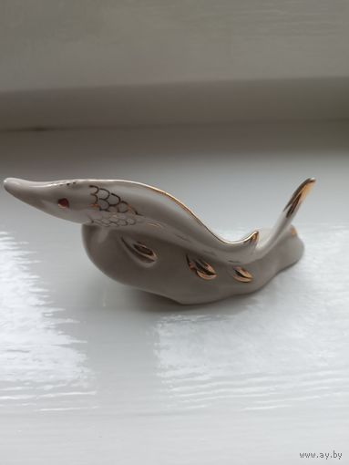 Фарфоровая статуэтка осетр фзф.