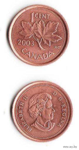 1 цент Канада 2003 года