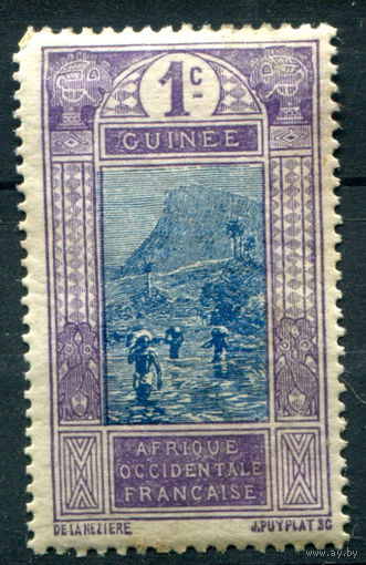 Французская Гвинея - 1913/16г. - ландшафты, 1 с - 1 марка - MH [Mi 63]. #4-W1-113-A-1