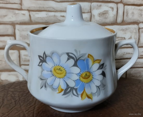 Сахарница эпохи СССР. Добрушский фарфоровый завод (Добруш). 1978-1991 гг.