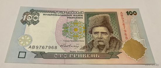 100 гривен Гетьман серия АВ с рубля