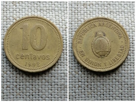 Аргентина 10 сентаво 1992