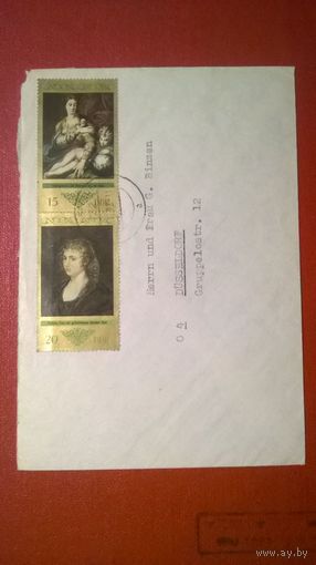 Марки Живопись на конверте 1973 год ГДР