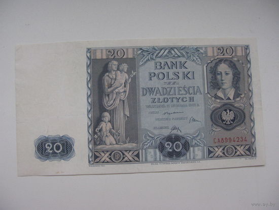 Польша 20 злотых 1936