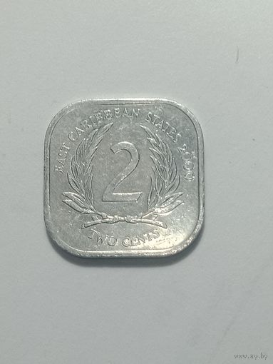 Восточные Карибы 2 цента 2000 года .
