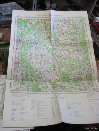 Карта Жлобин "Белгеодезия"(масштаб 1 см=2 км) 1995 г. Торги!