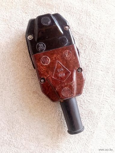 Разъём вилка для рации радио тангенты 40-50-е г СССР 10 А, разъем от электроинструмента для передвижных мастерских типа МТО