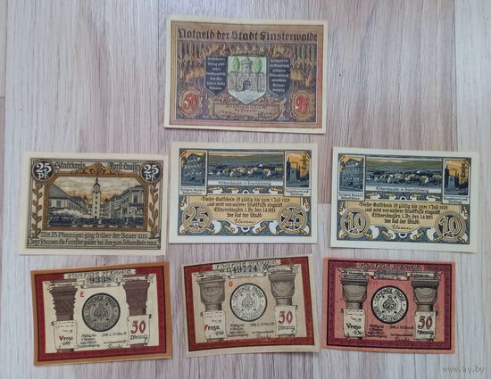 Нотгельд  пфенниги 7 штук