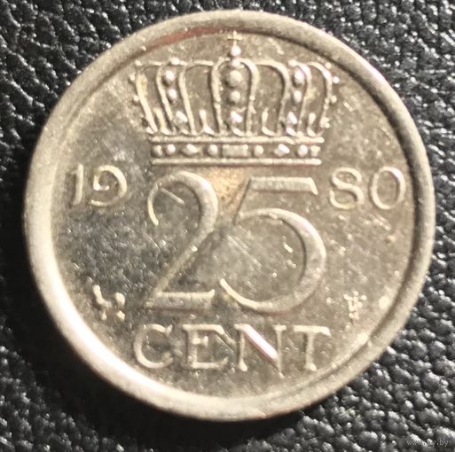 25 центов 1980 Нидерланды