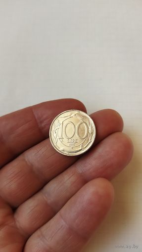 100 лир 1993 г. Италия.