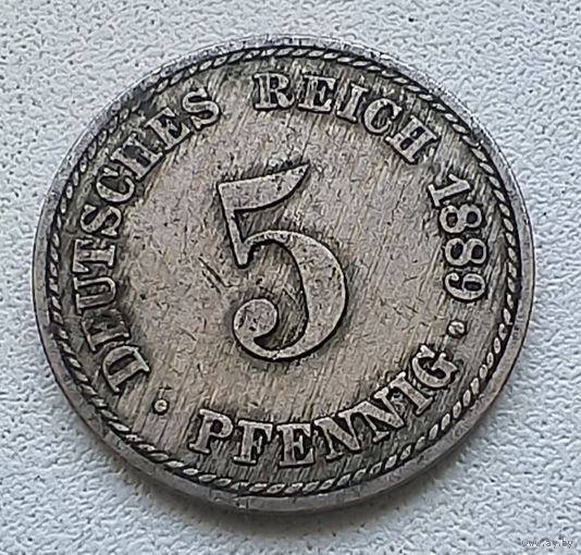 Германия 5 пфеннигов, 1889 A  2-1-53