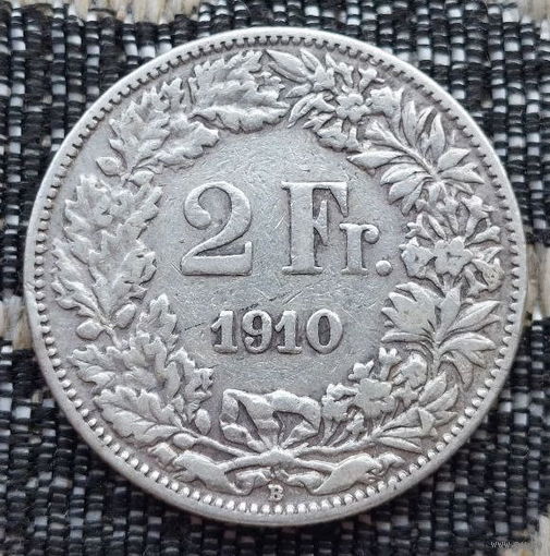 Швейцария 2 франка 1910 года, B. Серебро! Сторгуй за свою цену, предложи обмен!