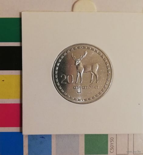 Грузия 20 тетри 1993 в холдере