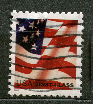 Государственный флаг. США. 2002. Полная серия 1 марка