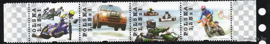 Польша 2004. Спорт. Автомобили, мотоциклы. 4 марки Mi 4150-53