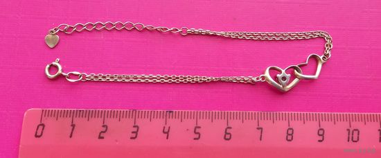 Красивый Браслет.Серебро 925 с золочением