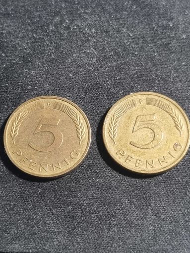 Германия 5 пфеннигов 1987 F G