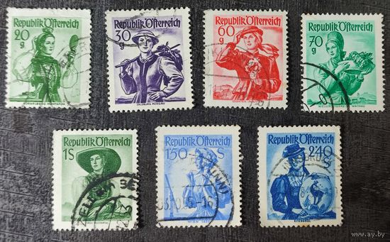 Марки Австрии 3 Провинциальные костюмы 1948/58