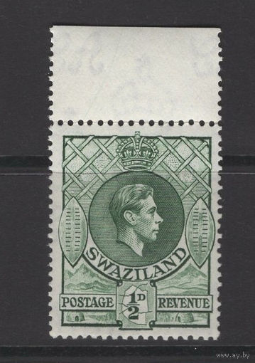 1938 Свазиленд ** George VI, марка из серии с полем (SG 28a), Британские колонии
