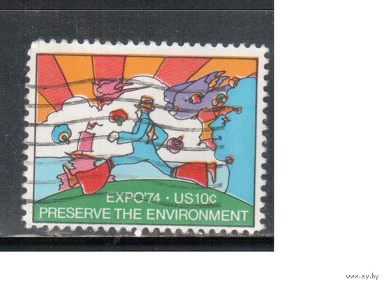 США-1974, (Мих.1134) , гаш. , ЭСПО-1974(одиночка)