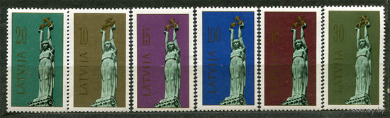 Пямятник свободы. Рига. Латвия. 1991. Полная серия 6 марок. Чистые
