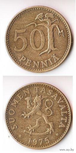 50 пенни Финляндия 1975 года