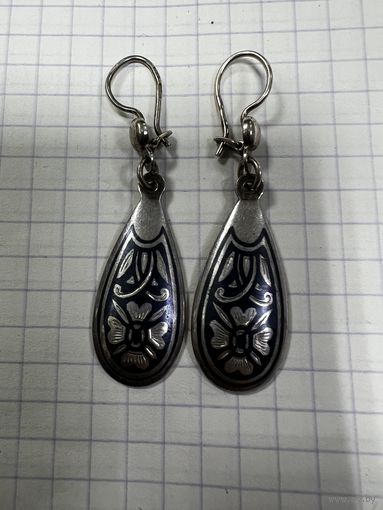 Серьги ссср звезда 925