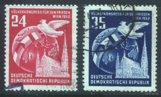 ГЕРМАНИЯ, ГДР - 1952 [Mi. 320-321] Гашеная (DDR02)