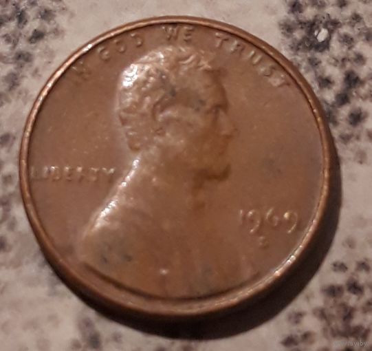 1 цент 1969 D США