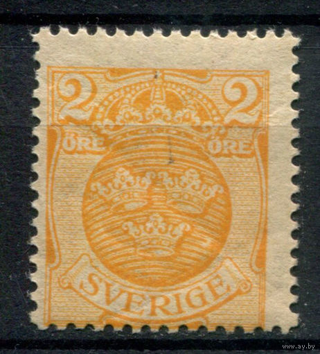 Швеция - 1911/19г. - герб, 2 Ore - 1 марка - MNH с вмятинкой и пятном на лицевой стороне. Без МЦ!