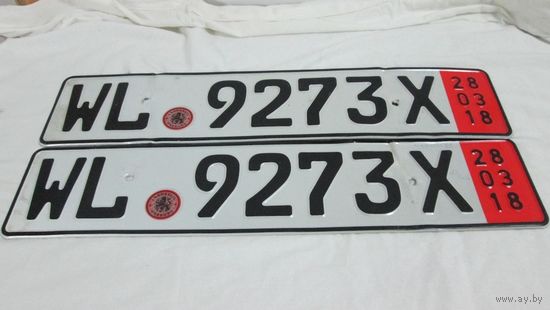 Автомобильные номера.Цена за 2 номера ,