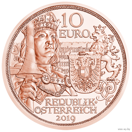 Австрия 10 евро 2019 Рыцарство 1-я монета UNC