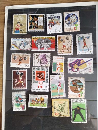 Сборный лот марок мира  (  спорт)