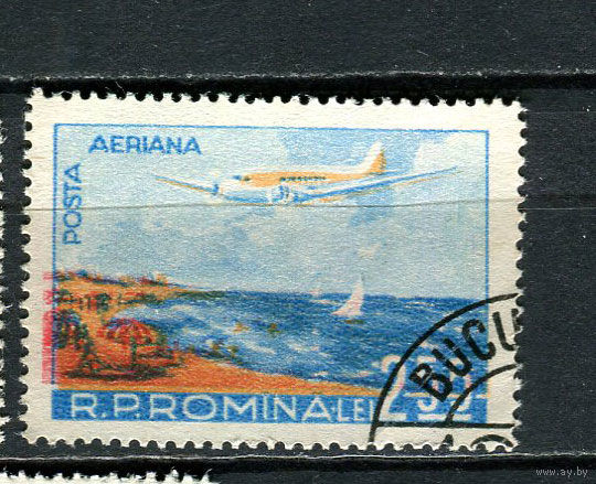 Румыния - 1956 - Авиация 2,55L - [Mi.1629] - 1 марка. Гашеная.  (Лот 72FL)-T25P20