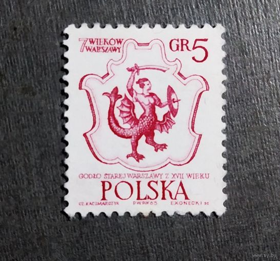 Марка Польша 1965 год 700-летие Варшавы