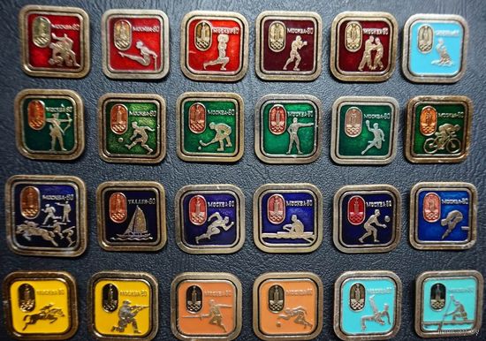 Значки набор Олимпиада 80