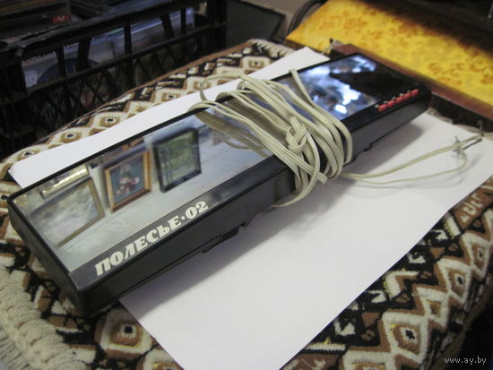 Панорамное автомобильное зеркало заднего вида с электронными часами Полесье-02.