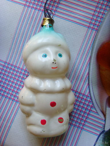 Елочная игрушка СССР нечастая . Клоун