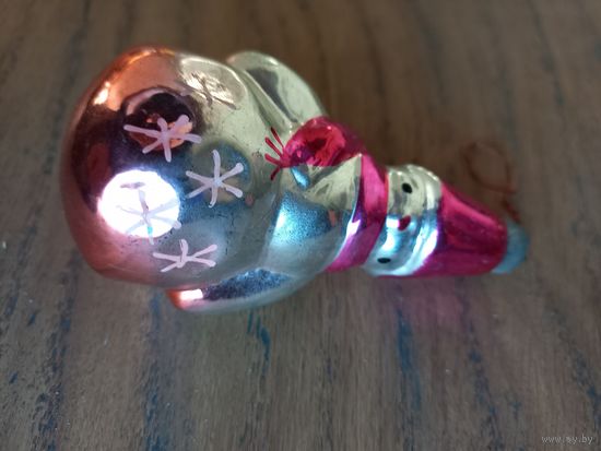 Игрушка елочная СССР, стекло.