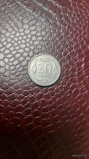 Монета 20 грошей 1998г. Польша. Неплохая!